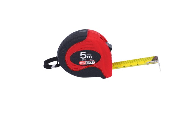 Måttband, Universal Måttband med spärr, svart-rött, 5 m, 25mm