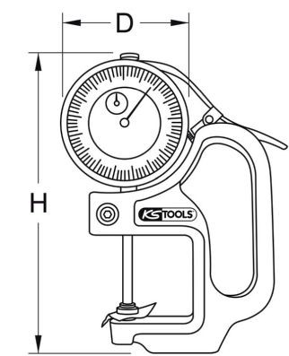 Mätare, Universal Ks tools Tjocklek-mötklocka 0-30 mm 300.0624 KS TOOLS
