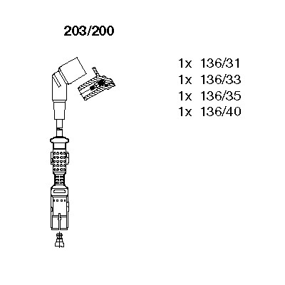 Tändkabelsats Bremi 203/200 BREMI