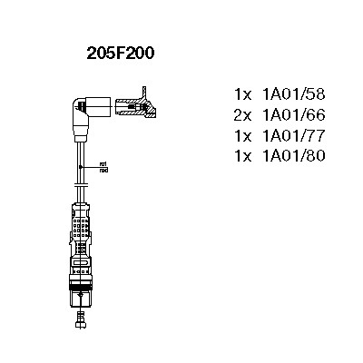 Tändkabelsats Bremi 205F200 BREMI