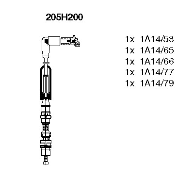 Tändkabelsats Bremi 205H200 BREMI