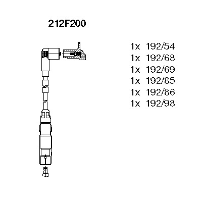 Tändkabelsats Bremi 212F200 BREMI