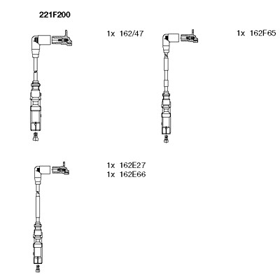 Tändkabelsats Bremi 221F200 BREMI