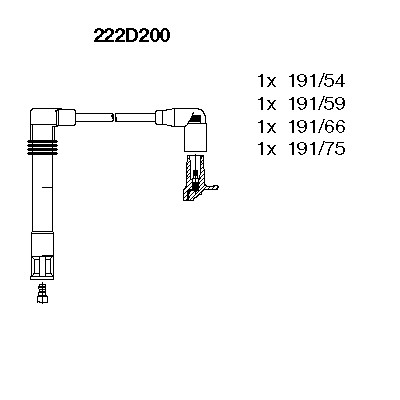Tändkabelsats Bremi 222D200 BREMI