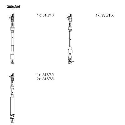Tändkabelsats Bremi 300/386 BREMI Tändkabelsats Bremi 300/386 BREMI