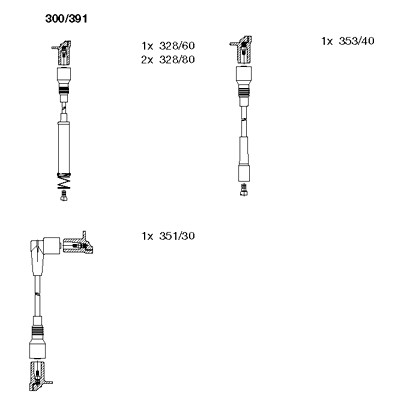 Tändkabelsats Bremi 300/391 BREMI