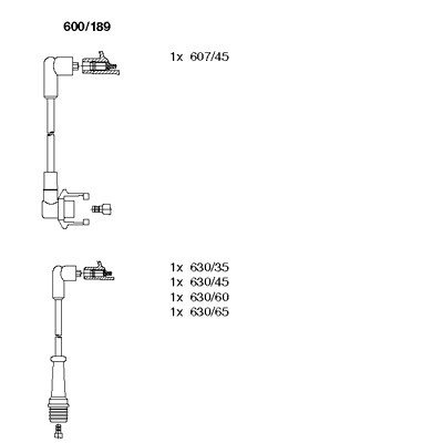 Tändkabelsats Bremi 600/189 BREMI Tändkabelsats Bremi 600/189 BREMI