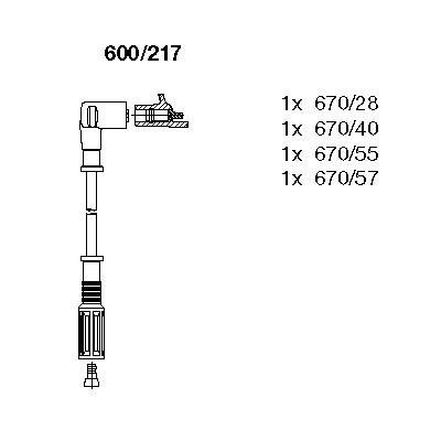 Tändkabelsats Bremi 600/217 BREMI