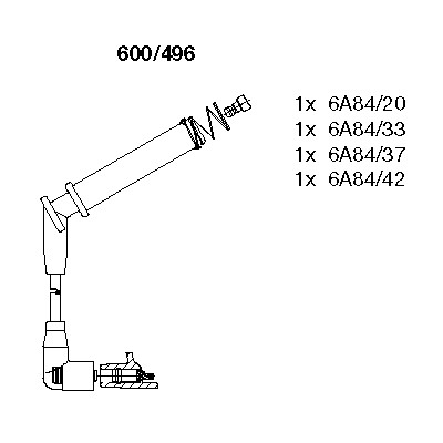 Tändkabelsats Bremi 600/496 BREMI