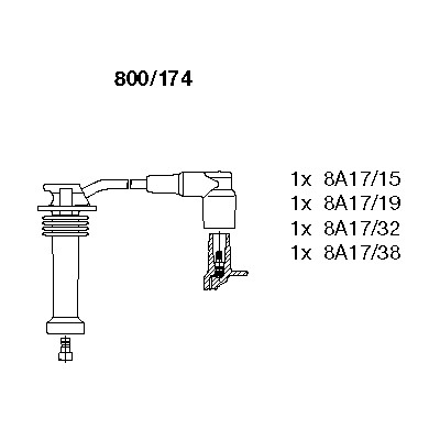 Tändkabelsats Bremi 800/174 BREMI