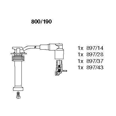 Tändkabelsats Bremi 800/190 BREMI