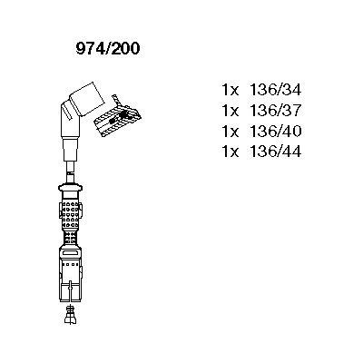 Tändkabelsats Bremi 974/200 BREMI