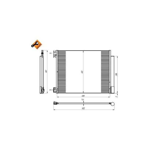 Kondensor, klimatanläggning Nrf 350393 NRF