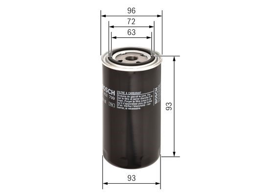 Bränslefilter Bosch F 026 402 799 BOSCH