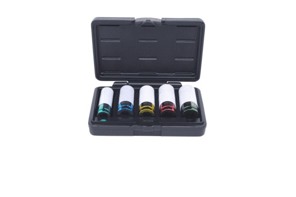 Krafthylssats 1/2- 15,17, 19, 21, 22 mm Ks tools 515.1007 KS TOOLS