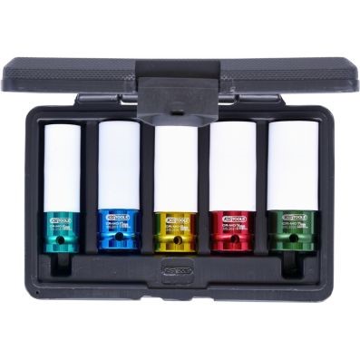 Krafthylssats 1/2- 15,17, 19, 21, 22 mm Ks tools 515.1007 KS TOOLS