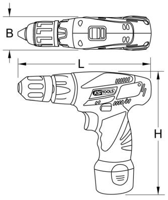 Borrmaskin (batteri), Universal Ks tools 515.3534 KS TOOLS Borrmaskin (batteri), Universal Ks tools 515.3534 KS TOOLS