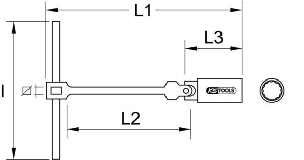 Tändstiftsnyckel, Universal Ks tools 517.1133 KS TOOLS