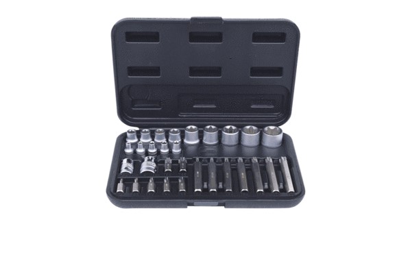 Torx-insticknycket- och bit-sats, 30-delar, bits med hål KS TOOLS
