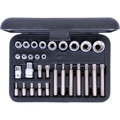 Torx-insticknycket- och bit-sats, 30-delar, bits med hål KS TOOLS