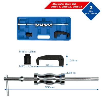 Insprutningsventilsextraktor, 3 st., Universal KS TOOLS