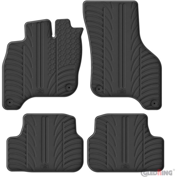 Gummimatta kupé Volkswagen e-Golf VII, Fram och bak Gledring GL 0 GledRing Gummimatta kupé Volkswagen e-Golf VII, Fram och bak Gledring GL 0 GledRing