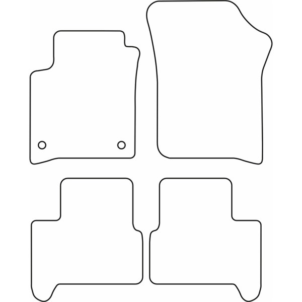 Textilmatta, kupé, Fram och bak Autostyle TM VW574 AutoStyle