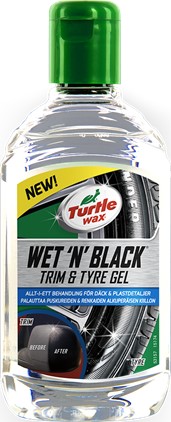 Turtle Wax Wet 'n' Black Trim & Tyre Gel 300 ml, Universal Turtle Wax