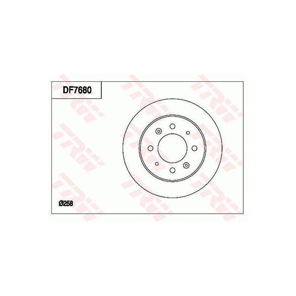 Bromsskiva Solid, Bakaxel Trw DF7680 TRW Bromsskiva Solid, Bakaxel Trw DF7680 TRW