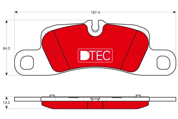 Bromsbeläggsats, Bakaxel Trw Dtec cotec GDB1839DTE TRW