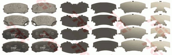 Bromsbeläggsats, Framaxel, Bakaxel Trw Cotec GDB3492 TRW