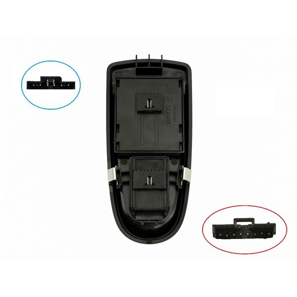 Brytare, fönsterhiss 12V, Vänster fram Fast FT82249 FAST