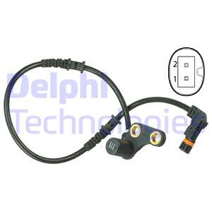 ABS-givare, Sensor, hjulvarvtal, Framaxel, Höger Delphi SS20493 DELPHI