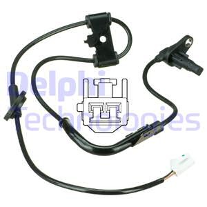ABS-givare, Sensor, hjulvarvtal, Bakaxel, Vänster Delphi SS20528 DELPHI
