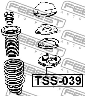 Montering, stötdämpare, Fram Febest TSS-039 FEBEST