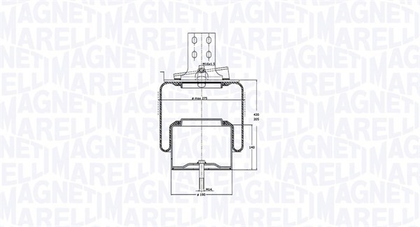 Bälgar, luftfjädring Magneti marelli 030607020168 MAGNETI MARELLI