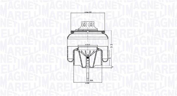 Bälgar, luftfjädring Magneti marelli 030607020274 MAGNETI MARELLI