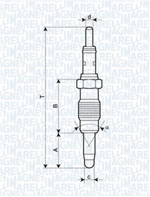 Glödstift 11V Magneti marelli 062900011304 MAGNETI MARELLI