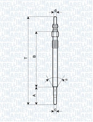 Glödstift 11V Magneti marelli 062900047304 MAGNETI MARELLI