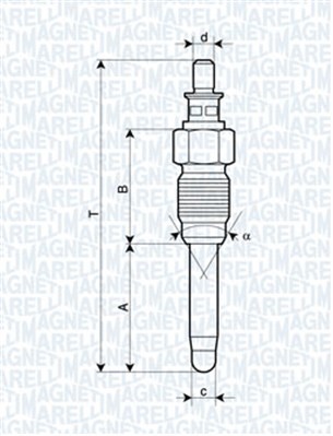 Glödstift 11V Magneti marelli 062900059304 MAGNETI MARELLI