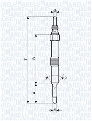 Glödstift 11V Magneti marelli 062900067304 MAGNETI MARELLI Glödstift 11V Magneti marelli 062900067304 MAGNETI MARELLI