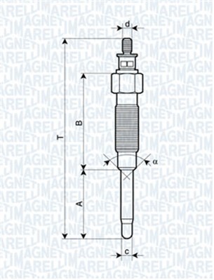 Glödstift 11V Magneti marelli 062900069304 MAGNETI MARELLI