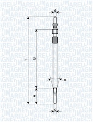 Glödstift 11,5V Magneti marelli 062900081304 MAGNETI MARELLI