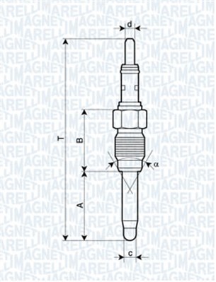 Glödstift 12V Magneti marelli 062900084304 MAGNETI MARELLI