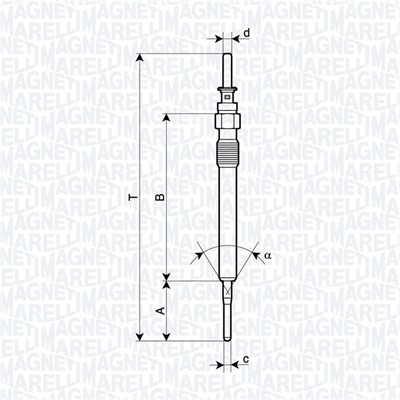 Glödstift 5,4V Magneti marelli 062900130304 MAGNETI MARELLI
