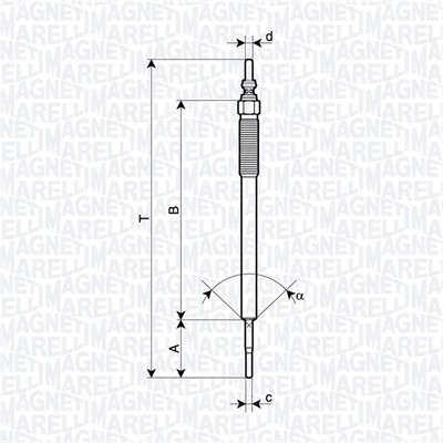 Glödstift 11V Magneti marelli 062900131304 MAGNETI MARELLI