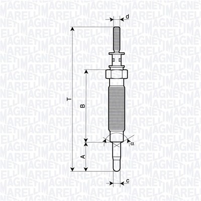 Glödstift 11V Magneti marelli 062900134304 MAGNETI MARELLI