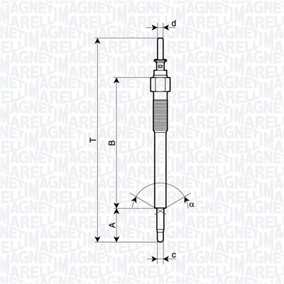 Glödstift 11V Magneti marelli 062900135304 MAGNETI MARELLI
