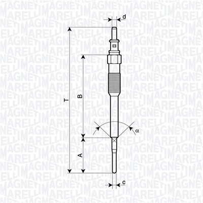 Glödstift 7V Magneti marelli 062900136304 MAGNETI MARELLI