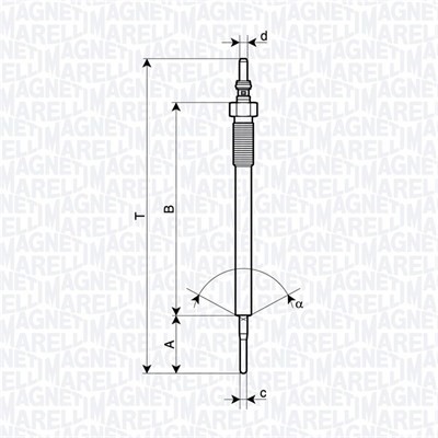 Glödstift 7V Magneti marelli 062900138304 MAGNETI MARELLI